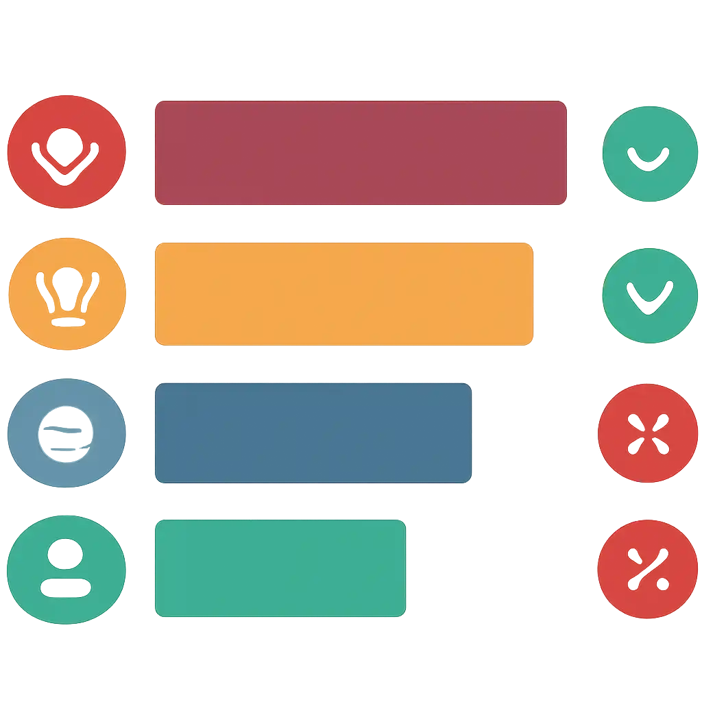 Infographic comparing options using coloured bars and icons only, no text or labels, flat design, Daman Lottery